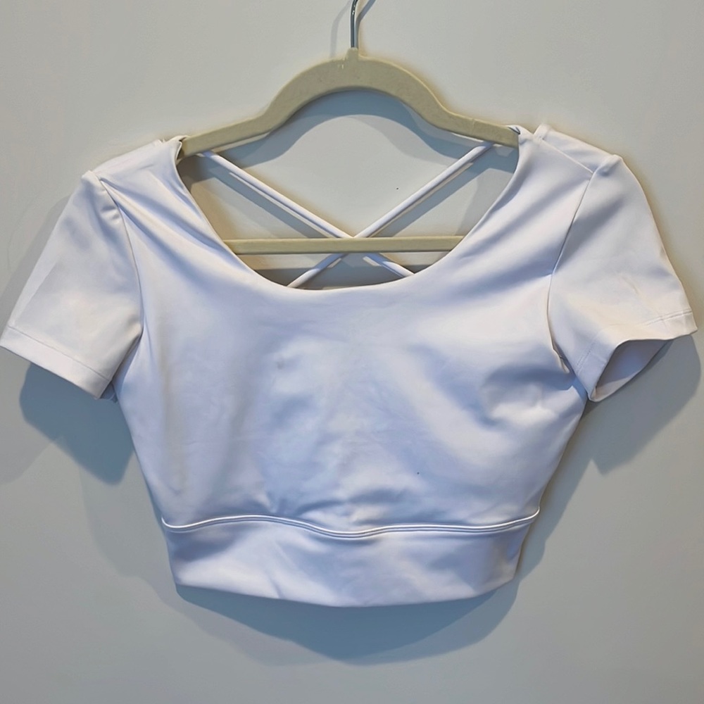 Cropped Short Sleeves Athletic Top- Altar'd State